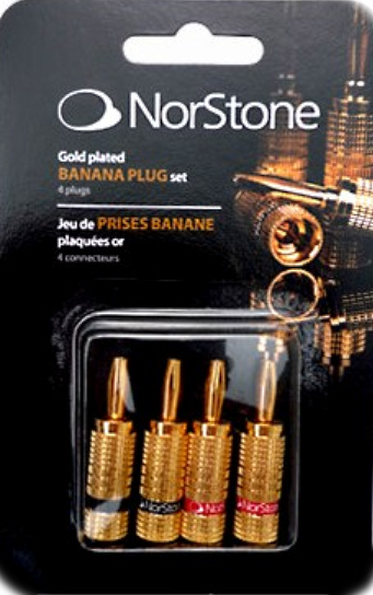 NorStone Banana plug set gold